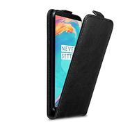 Cadorabo Funda para OnePlus 5T in Negro Antracita - Cubierta Proteccíon Estilo Flip con Cierre Magnético - Etui Case Cover Carcasa