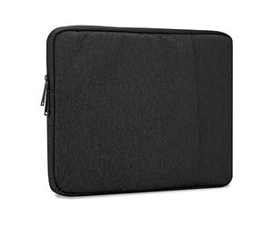 Cadorabo Funda para Ordenador portátil de 14" Pulgadas en Color Negro - Funda de Tela con Forro Interior de Terciopelo y Compartimento con Cremallera antiarañazos - Funda Protectora