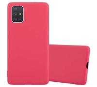 Cadorabo Funda para Samsung A71 5G en Candy Rojo - Cubierta Proteccíon de Silicona TPU Delgada e Flexible con Antichoque - Gel Case Cover Carcasa Ligera