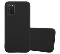 Cadorabo Funda para Samsung Galaxy A02s en Candy Negro - Cubierta Proteccíon de Silicona TPU Delgada e Flexible con Antichoque - Gel Case Cover Carcasa Ligera