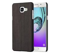 Cadorabo Funda para Samsung Galaxy A5 2016 en Wooden Negro - Cubierta Proteccíon de Silicona TPU Delgada e Flexible con Antichoque - Gel Case Cover Carcasa Ligera