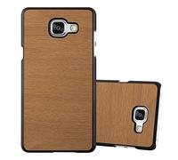 Cadorabo Funda para Samsung Galaxy A5 2016 en Woody MARRÓN - Cubierta Protecciónde Plástico Duro Super Delgada e Inflexible con Antichoque - Case Cover Carcasa Protectora Ligera