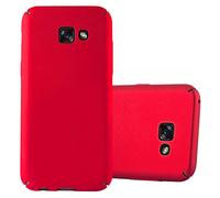 Cadorabo Funda para Samsung Galaxy A5 2017 en Metal Rojo - Cubierta Protección de Plástico Duro Super Delgada e Inflexible con Antichoque - Case Cover Carcasa Protectora Ligera