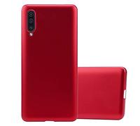 Cadorabo Funda para Samsung Galaxy A50 en Metallic Rojo - Cubierta Proteccíon de Silicona TPU Delgada e Flexible con Antichoque - Gel Case Cover Carcasa Ligera