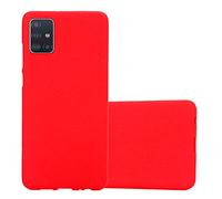 Cadorabo Funda para Samsung Galaxy A51 4G / M40s en Frost Rojo - Cubierta Proteccíon de Silicona TPU Delgada e Flexible con Antichoque - Gel Case Cover Carcasa Ligera