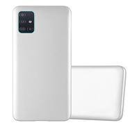 Cadorabo Funda para Samsung Galaxy A51 5G en Metallic Plateado - Cubierta Proteccíon de Silicona TPU Delgada e Flexible con Antichoque - Gel Case Cover Carcasa Ligera