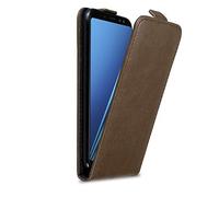 Cadorabo Funda para Samsung Galaxy A6 2018 in MARRÓN CAFÉ - Cubierta Proteccíon Estilo Flip con Cierre Magnético - Etui Case Cover Carcasa