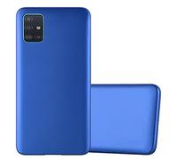 Cadorabo Funda para Samsung Galaxy A71 5G en Metallic Azul - Cubierta Proteccíon de Silicona TPU Delgada e Flexible con Antichoque - Gel Case Cover Carcasa Ligera