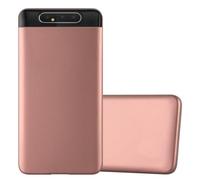Cadorabo Funda para Samsung Galaxy A80 / A90 4G en Metallic Oro Rosa - Cubierta Proteccíon de Silicona TPU Delgada e Flexible con Antichoque - Gel Case Cover Carcasa Ligera