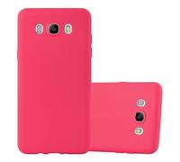 Cadorabo Funda para Samsung Galaxy J7 2016 en Candy Rojo - Cubierta Proteccíon de Silicona TPU Delgada e Flexible con Antichoque - Gel Case Cover Carcasa Ligera