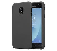 Cadorabo Funda para Samsung Galaxy J7 2017 en Gris Cuarzo - Hybrid Cubierta con Interior Silicona TPU e Bipartito Exterior Plástico - Case Cover Carcasa Protectora Ligera