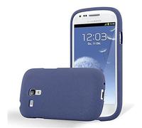 Cadorabo Funda para Samsung Galaxy S3 Mini en Frost Azul Oscuro - Cubierta Proteccíon de Silicona TPU Delgada e Flexible con Antichoque - Gel Case Cover Carcasa Ligera