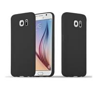 Cadorabo Funda para Samsung Galaxy S6 en Candy Negro - Cubierta Proteccíon de Silicona TPU Delgada e Flexible con Antichoque - Gel Case Cover Carcasa Ligera