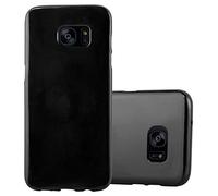 Cadorabo Funda para Samsung Galaxy S7 Edge en Jelly Negro - Cubierta Proteccíon de Silicona TPU Delgada e Flexible con Antichoque - Gel Case Cover Carcasa Ligera