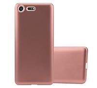 Cadorabo Funda para Sony Xperia XZ Premium en Metallic Oro Rosa - Cubierta Proteccíon de Silicona TPU Delgada e Flexible con Antichoque - Gel Case Cover Carcasa Ligera