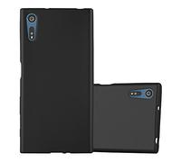 Cadorabo Funda para Sony Xperia XZ/XZs en Metallic Negro - Cubierta Proteccíon de Silicona TPU Delgada e Flexible con Antichoque - Gel Case Cover Carcasa Ligera