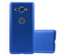 Cadorabo Funda para Sony Xperia XZ2 Compact en Metallic Azul - Cubierta Proteccíon de Silicona TPU Delgada e Flexible con Antichoque - Gel Case Cover Carcasa Ligera