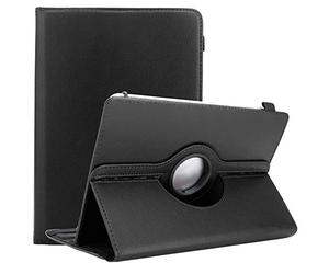Cadorabo Funda para Tableta Compatible con 10" Tablets en Negro - Funda Protectora de Cuero sintético con función de Soporte - Estuche de 360 Grados con Banda elástica