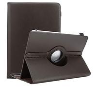 Cadorabo Funda para Tableta Compatible con Medion LifeTab X10607 en MARRÓN - Funda Protectora de Cuero sintético con función de Soporte - Estuche de 360 Grados con Banda elástica