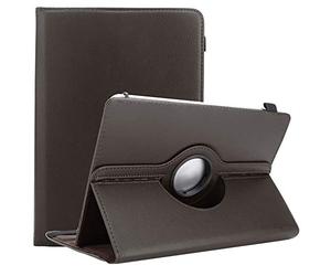 Cadorabo Funda para Tableta Compatible con Trekstor Surftab B10 en MARRÓN - Funda Protectora de Cuero sintético con función de Soporte - Estuche de 360 Grados con Banda elástica