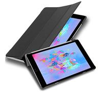 Cadorabo Funda Tableta para Apple iPad (9.7" Zoll) 2017/2018 (5. Gen. und 6. Gen.) in Negro SATÉN - Cubierta Proteccíon Bien Fina en Cuero Artificial en Estilo Libro con Auto Wake Up