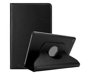 Cadorabo Funda Tableta para Huawei MediaPad M5 Lite 10 (10.1" Zoll) in Negro SAÚCO - Cubierta Proteccíon en Estilo Libro SIN Auto Wake Up con Función de Suporte e Cierre Cinta Elástica