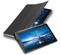 Cadorabo Funda Tableta para Lenovo Tab P10 (10.1" Zoll) in Negro SATÉN - Cubierta Proteccíon Bien Fina en Cuero Artificial en Estilo Libro con Auto Wake Up e Función de Suporte