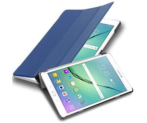 Cadorabo Funda Tableta para Samsung Galaxy Tab S2 9.7 SM-T815N/T813N/T819N in Azul Oscuro Jersey - Cubierta Proteccíon Bien Fina en Cuero Artificial en Estilo Libro con Auto Wake Up