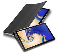 Cadorabo Funda Tableta para Samsung Galaxy Tab S4 (10.5" Zoll) T830 / T835 in Negro SATÉN - Cubierta Proteccíon Bien Fina en Cuero Artificial en Estilo Libro con Auto Wake Up e Función de Suporte