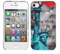 Cadorabo - Hard Cover Protección para Apple iPhone 4 / 4G / 4S - Case Cover Funda Protectora Carcasa Dura Hard Case en Diseño 'Estatua DE LA LIBERDAD'