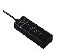 Cadorabo - Hub USB Plug & Play Multi-Interfaz con 4 Puertos USB 3.0 e 4 Conectores para computadoras portátiles, tabletas y Dispositivos Modernos con Puerto de Carga USB-C, en Negro