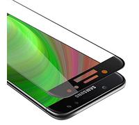 Cadorabo Vidrio templado cobertura completa compatible con Samsung Galaxy J7 2017 en TRANSPARENTE con NEGRO - Vidrio protector de pantalla en dureza 9H con compatibilidad touch 3D