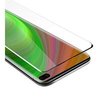 Cadorabo Vidrio templado cobertura completa compatible con Samsung Galaxy S10 PLUS en TRANSPARENTE con NEGRO - Vidrio protector de pantalla en dureza 9H con compatibilidad touch 3D