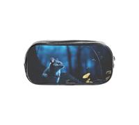 CADREWY Blue Chinchillas And Moon1 - Estuche transparente con estampado de chinchillas y lunas, organizador de artículos de papelería para viajes y suministros de oficina