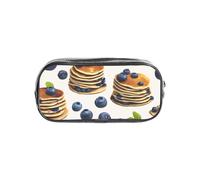 CADREWY Blueberry Pancakes03 - Estuche transparente para lápices, organizador de papelería, para suministros de oficina de viaje