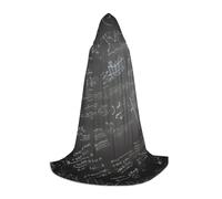 CADREWY - Capa con capucha unisex con estampado de símbolos de matemáticas, disfraz gótico de carnaval, fiestas temáticas de vampiro, decoración festiva