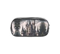 CADREWY Castle01 - Estuche transparente con estampado gótico de cuento de hadas para artículos de papelería para suministros de oficina de viaje