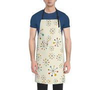 CADREWY Delantal ajustable con estampado retro moderno, 28 x 33 pulgadas, delantal de cocina con bolsillos, versátiles, unisex, delantales de chef