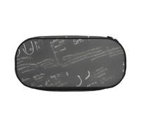 CADREWY - Estuche con estampado de símbolos de matemáticas para lápices, bolsa con cierre, uso diario, se adapta a todos los artículos de papelería esenciales