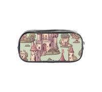 CADREWY Estuche transparente con estampado de cuento de hadas Castle02 para artículos de papelería, bolsa organizadora para suministros de oficina de viaje