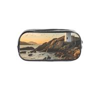 CADREWY Estuche transparente con estampado de faro y gaviota, organizador de artículos de papelería, para suministros de oficina de viaje