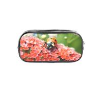 CADREWY Estuche transparente con estampado de mariquita, organizador de papelería, para suministros de oficina de viaje