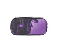CADREWY Purple Rain03 - Estuche transparente para lápices, organizador de artículos de papelería para viajes y suministros de oficina