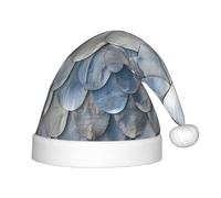CADREWY Sombrero de Navidad con estampado de escamas de pescado plateado para día festivo, festivos, Navidad, fiestas, Año Nuevo, celebraciones de invierno