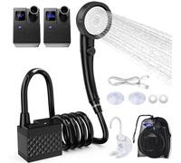 Cadrim Ducha de Camping Portátil con Bomba, 3 Modos de Salida,Sin Escobillas Silencioso y Antisequedad, Batería 8000 mAh,Ligera y Compacta,Ducha Portatil Camping Motor Uso Inalámbrico para Exteriores