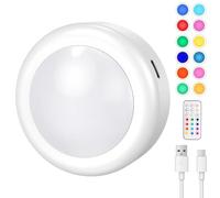 Cadrim Luces de batería recargables, luz de control remoto, luz de disco con control remoto, luces debajo del gabinete, luces LED inalámbricas para cocina, dormitorio, escalera, armario (1)