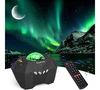 Cadrim Proyector Estrellas, Proyector Aurora Borealis Lámpara de proyector estrellado con Altavoz Bluetooth Control Remoto Luna estrellada para fiesta Regalos para Niños/Amigos