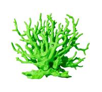 Cadzyre decoración de acuario de madera coral falso, camarones acuario y planta de acuario real, adecuado para acuarios pequeños y medianos (verde)