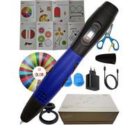 CAELLUMA Bolígrafo 3D para Niños con 12 Colores PLA · Sin Pantallas ni Apps · Ideal para Regalar · Seguro, Fácil de Usar y Creativo · Incluye Accesorios y Manual en Español (Azul Oscuro)
