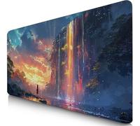Caer Alfombrilla Ratón XXL 700x300x3mm Mouse Pad Grande Gaming Mundo Maravilloso Alfombrilla Escritorio con Base Antideslizante, Precisión y Velocidad en Juegos, Mousepad para Ratón y Teclado F0-1097